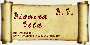 Miomira Vila vizit kartica